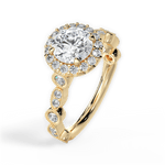 Irene Round Cut Lab Grown Diamond 18Kt Yellow Gold Engagement Ring - View 4