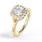 Geneva Asscher Cut Lab Grown Diamond 18Kt Yellow Gold Engagement Ring - View 4
