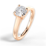 Ariana Cushion Cut Lab Grown Diamond 18Kt Rose Gold Engagement Ring - View 3