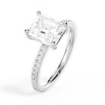 Janice Radiant Cut Lab Grown Diamond 14Kt White Gold Engagement Ring - View 3
