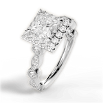 Irene Princess Cut Lab Grown Diamond Platinum Engagement Ring - View 2