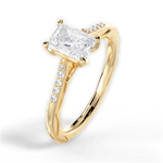 Christina Radiant Cut Lab Grown Diamond 18Kt Yellow Gold Engagement Ring - View 4