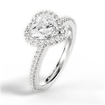 Joanne Heart Cut Lab Grown Diamond 18Kt White Gold Engagement Ring - View 2