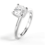 Alicia Round Cut Lab Grown Diamond Platinum Engagement Ring - View 2
