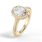 Jenny Oval Cut Lab Grown Diamond 18Kt Yellow Gold Engagement Ring - View 2