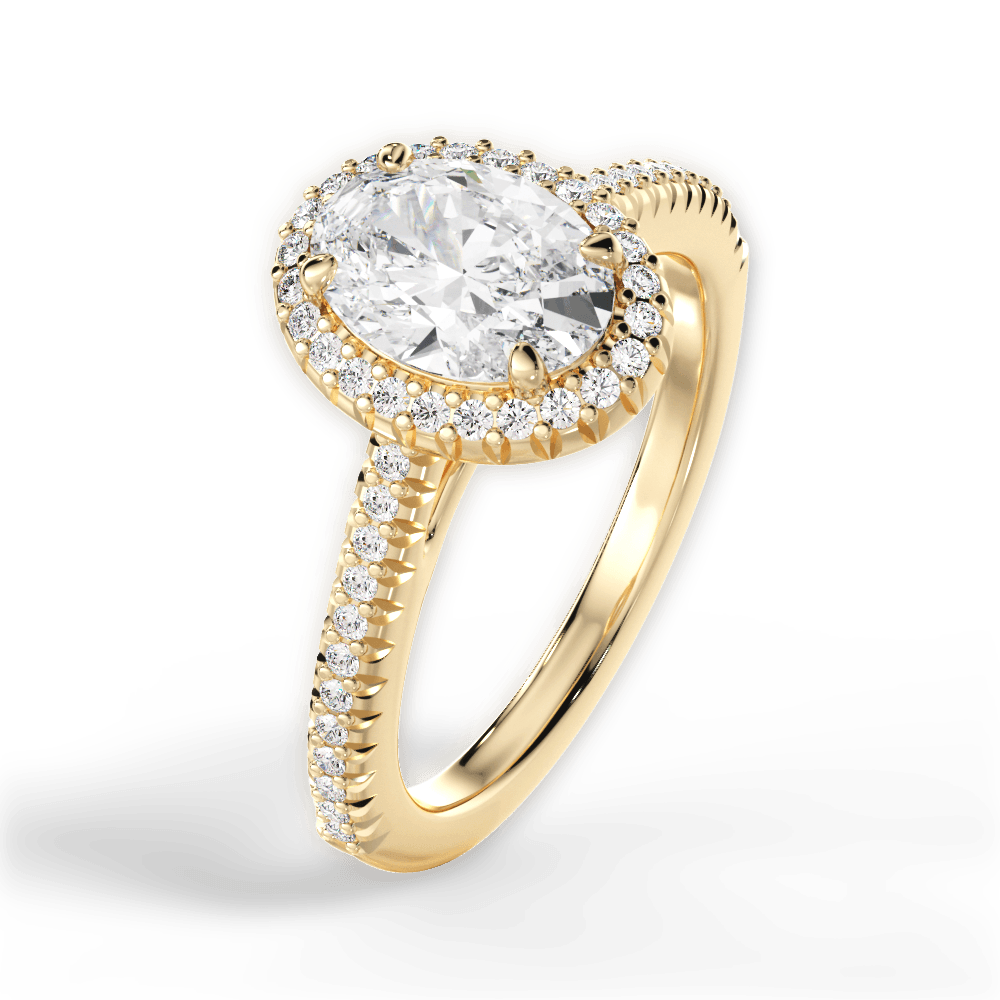 Jenny Oval Cut Lab Grown Diamond 18Kt Yellow Gold Engagement Ring - View 2