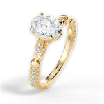 Gabriela Oval Cut Lab Grown Diamond 18Kt Yellow Gold Engagement Ring - View 4