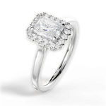 Fiona Radiant Cut Lab Grown Diamond 18Kt White Gold Engagement Ring - View 2
