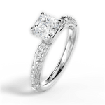 Gloria Asscher Cut Lab Grown Diamond 14Kt White Gold Engagement Ring - View 3