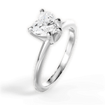 Alicia Heart Cut Lab Grown Diamond Platinum Engagement Ring - View 4