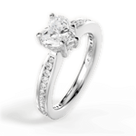 Katelyn Heart Cut Lab Grown Diamond 14Kt White Gold Engagement Ring - View 2
