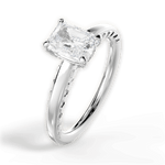 Annette Radiant Cut Lab Grown Diamond 14Kt White Gold Engagement Ring - View 3