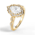 Julie Pear Cut Lab Grown Diamond 18Kt Yellow Gold Engagement Ring - View 2