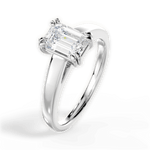 Anna Emerald Cut Lab Grown Diamond Platinum Engagement Ring - View 2