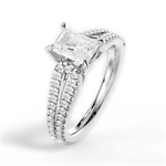 Jessica Radiant Cut Lab Grown Diamond 14Kt White Gold Engagement Ring - View 2