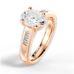 Brittany Oval Cut Lab Grown Diamond 18Kt Rose Gold Engagement Ring - View 2