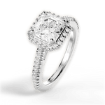 Jenny Asscher Cut Lab Grown Diamond 14Kt White Gold Engagement Ring - View 4