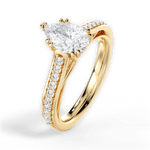 Deborah Pear Cut Lab Grown Diamond 18Kt Yellow Gold Engagement Ring - View 3