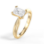 Claudia Radiant Cut Lab Grown Diamond 18Kt Yellow Gold Engagement Ring - View 3