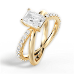 Jennifer Radiant Cut Lab Grown Diamond 18Kt Yellow Gold Engagement Ring - View 4