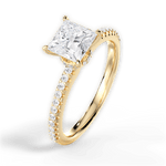 Giselle Princess Cut Lab Grown Diamond 18Kt Yellow Gold Engagement Ring - View 4