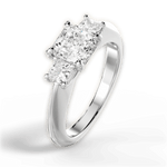 Dorothy Asscher Cut Lab Grown Diamond 14Kt White Gold Engagement Ring - View 3