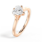 Bernadette Heart Cut Lab Grown Diamond 18Kt Rose Gold Engagement Ring - View 3