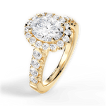 Lacey Oval Cut Lab Grown Diamond 18Kt Yellow Gold Engagement Ring - View 4