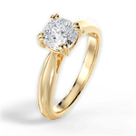 Gillian Cushion Cut Lab Grown Diamond 18Kt Yellow Gold Engagement Ring - View 2