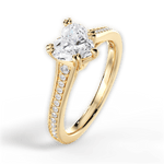 Delia Heart Cut Lab Grown Diamond 18Kt Yellow Gold Engagement Ring - View 4