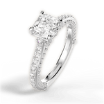 Lindsay Asscher Cut Lab Grown Diamond 14Kt White Gold Engagement Ring - View 2
