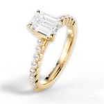 Dana Emerald Cut Lab Grown Diamond 18Kt Yellow Gold Engagement Ring - View 2