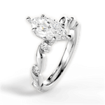 Emma Marquise Cut Lab Grown Diamond Platinum Engagement Ring - View 2