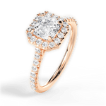 Leah Asscher Cut Lab Grown Diamond 18Kt Rose Gold Engagement Ring - View 4