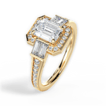 Katherine Emerald Cut Lab Grown Diamond 18Kt Yellow Gold Engagement Ring - View 3