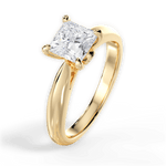 Dolores Princess Cut Lab Grown Diamond 18Kt Yellow Gold Engagement Ring - View 4