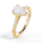 Christina Pear Cut Lab Grown Diamond 18Kt Yellow Gold Engagement Ring - View 4