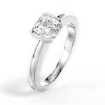 Bridget Asscher Cut Lab Grown Diamond 14Kt White Gold Engagement Ring - View 2