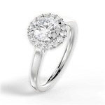 Fiona Round Cut Lab Grown Diamond Platinum Engagement Ring - View 2