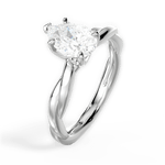 Bianca Pear Cut Lab Grown Diamond Platinum Engagement Ring - View 4