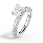 Gloria Princess Cut Lab Grown Diamond Platinum Engagement Ring - View 4