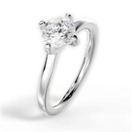 Ashley Cushion Cut Lab Grown Diamond 14Kt White Gold Engagement Ring - View 3