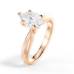 Beth Pear Cut Lab Grown Diamond 18Kt Rose Gold Engagement Ring - View 4