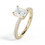 Kristen Radiant Cut Lab Grown Diamond 18Kt Yellow Gold Engagement Ring - View 4