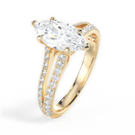 Kendra Marquise Cut Lab Grown Diamond 18Kt Yellow Gold Engagement Ring - View 4