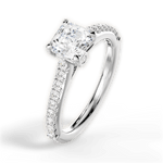 Frances Asscher Cut Lab Grown Diamond 18Kt White Gold Engagement Ring - View 4