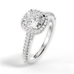 Jenny Cushion Cut Lab Grown Diamond 14Kt White Gold Engagement Ring - View 4