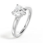Angie Heart Cut Lab Grown Diamond 18Kt White Gold Engagement Ring - View 3