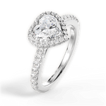 Kathleen Heart Cut Lab Grown Diamond 14Kt White Gold Engagement Ring - View 4