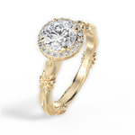 Erica Round Cut Lab Grown Diamond 18Kt Yellow Gold Engagement Ring - View 4